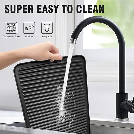 Multi-Purpose, Heat Resistant Silicone Dish Mats, 16x12 Inch, 2 Pack