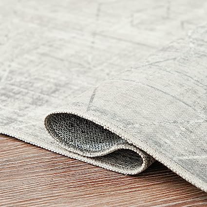 Indoor Floor Cover Vintage Geometric Accent Foldable Thin Rug