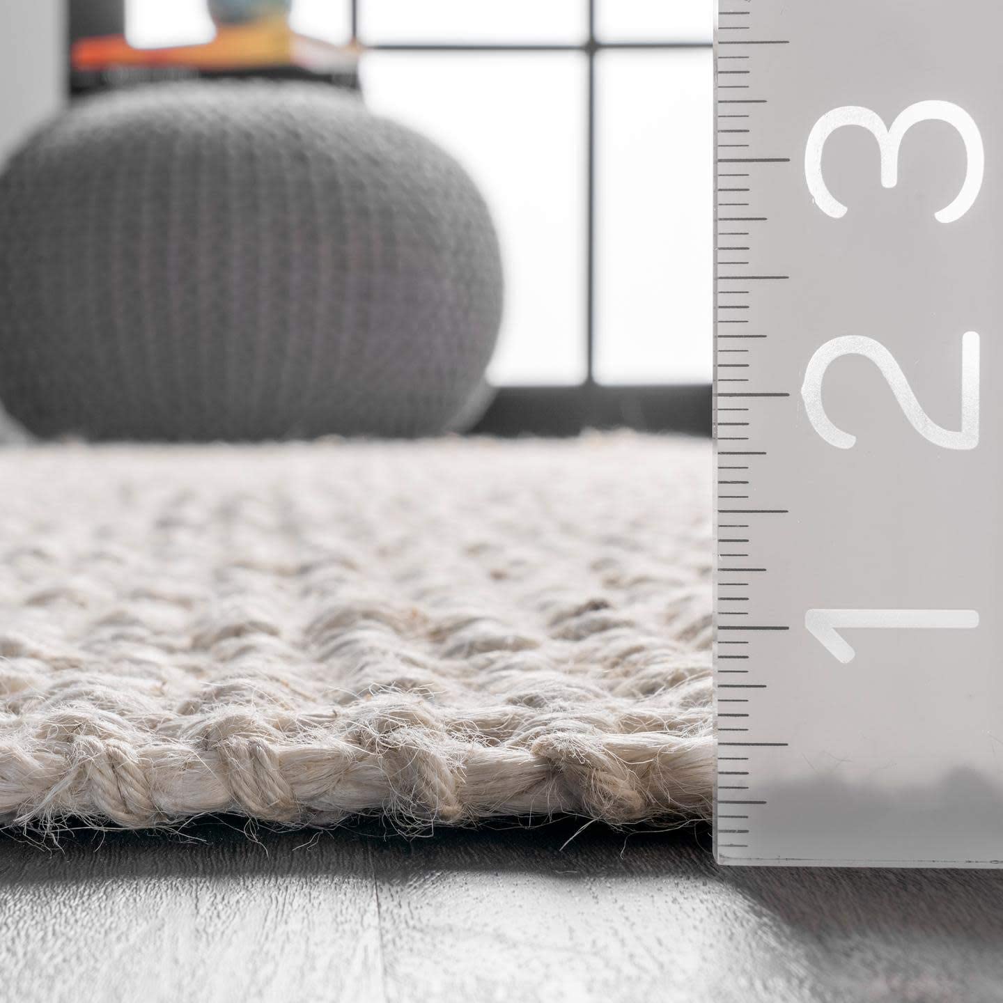 Chunky Loop off-White Jute Rug - Multiple sizes available
