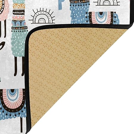 4th of July Anti Fatigue American Flag Non Slip Absorbent Floor Carpet Yoga Mat (3' in Diameter)