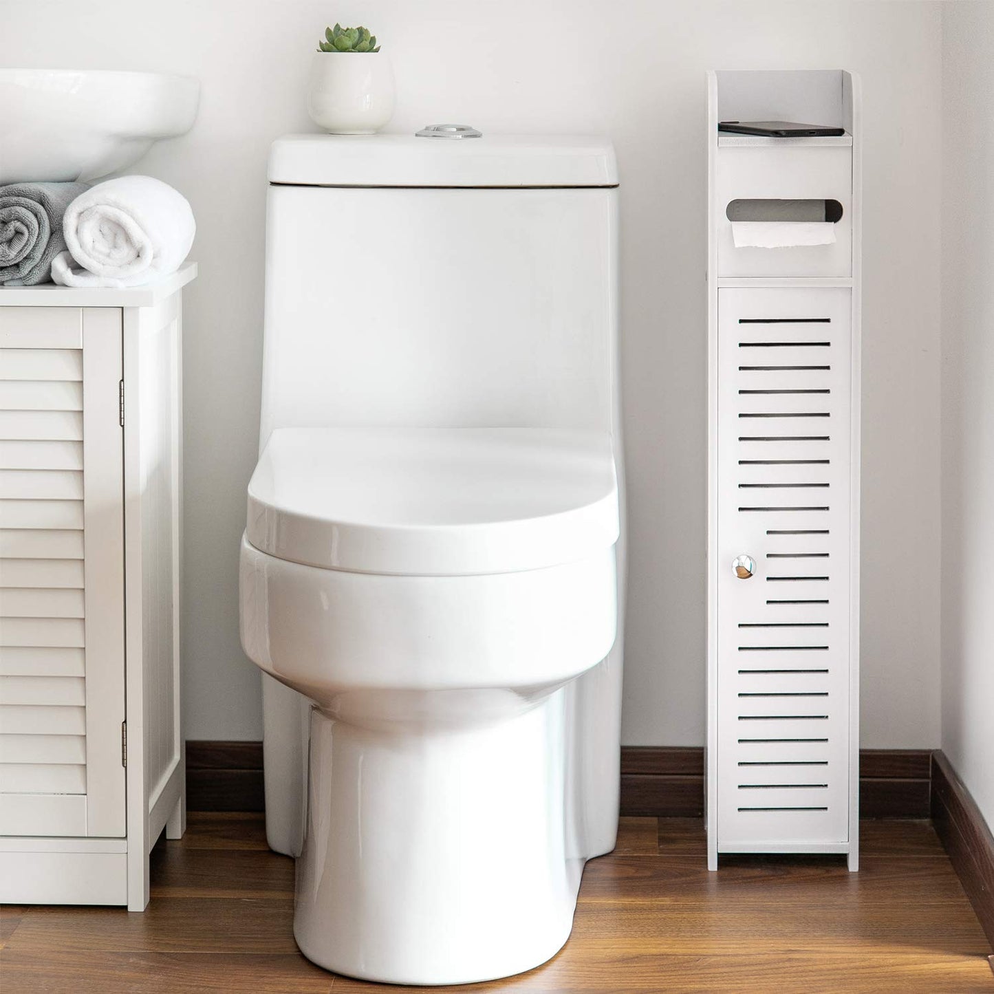 Bathroom Storage Corner Floor Vanity Cabinet - Multiple Colors