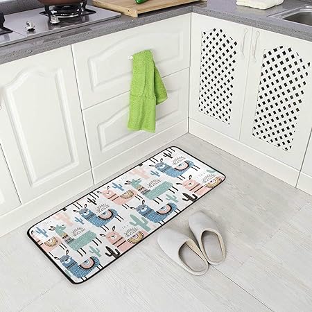 4th of July Anti Fatigue American Flag Non Slip Absorbent Floor Carpet Yoga Mat (3' in Diameter)