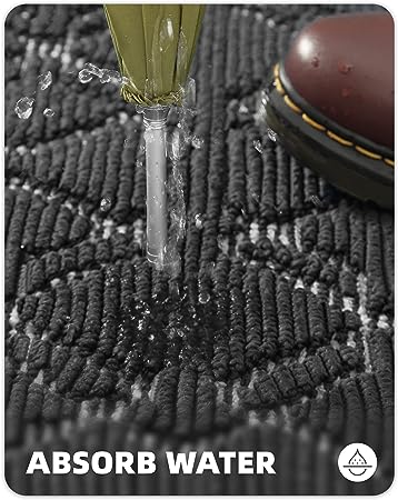 18"x32" Entryway Rug Blue Door Mats Indoor Entrance, Non Slip Absorbent Front Doormat, Washable Low-Profile Entry Rugs for Inside House