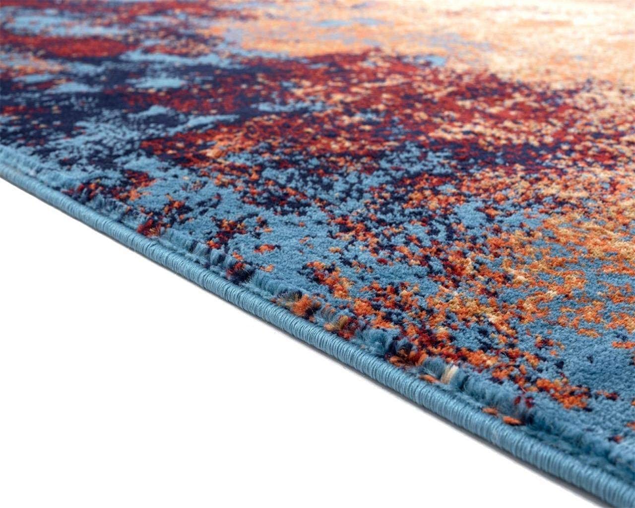 Howell Collection Abstract Blue Soft Area Rug
