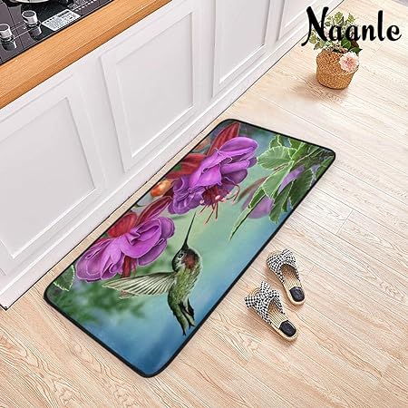 4th of July Anti Fatigue American Flag Non Slip Absorbent Floor Carpet Yoga Mat (3' in Diameter)