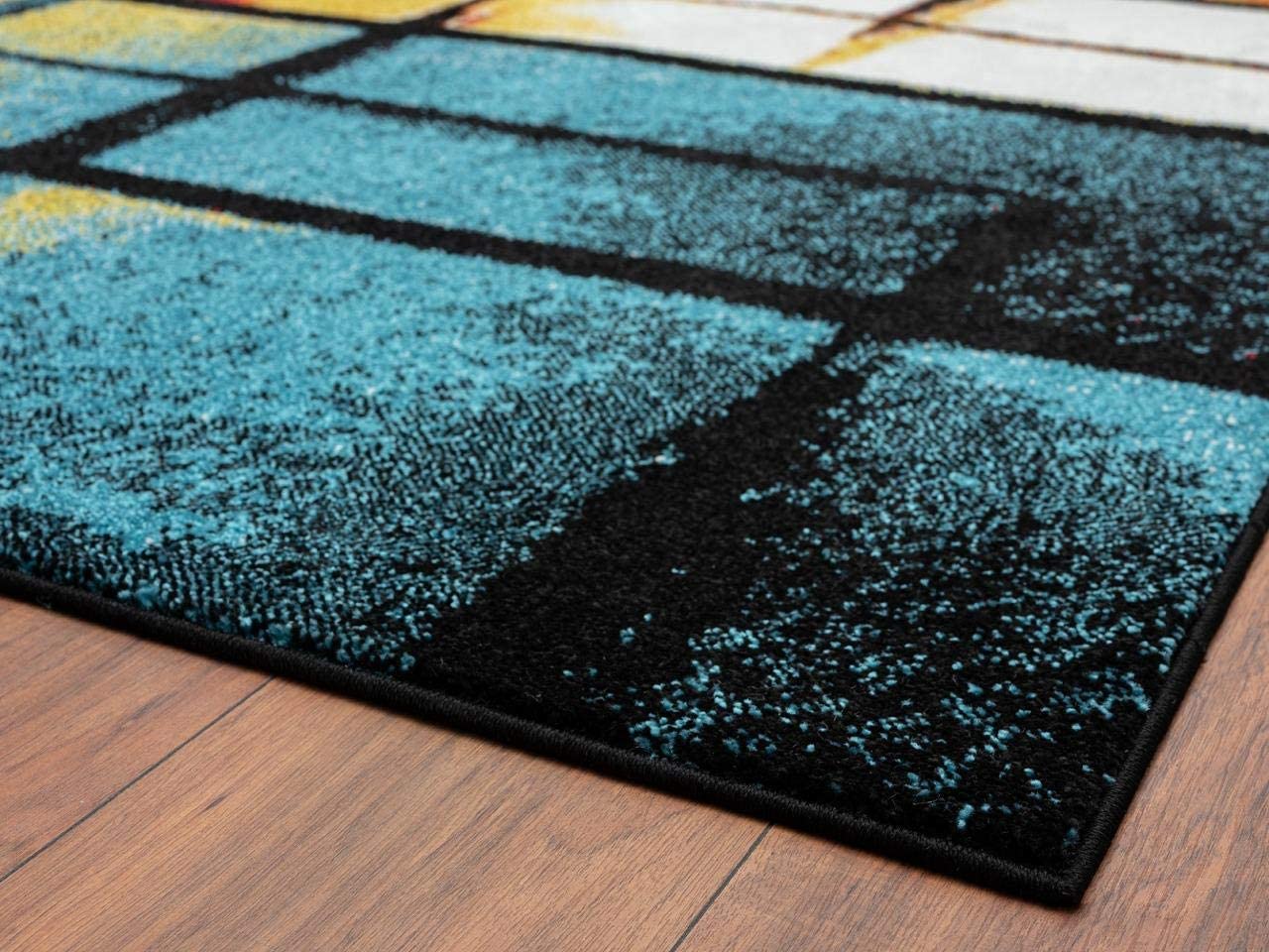 Lagos Collection Multi Art Deco Area Rug