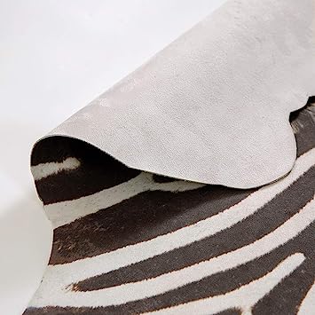 Zebra Print Faux Skin Cowhide Animal Design Mat