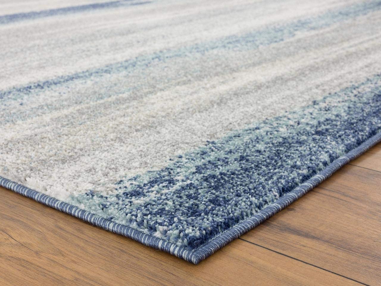 Modern Abstract Blue Soft Area Rug