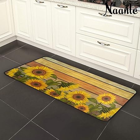 4th of July Anti Fatigue American Flag Non Slip Absorbent Floor Carpet Yoga Mat (3' in Diameter)