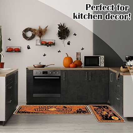 Halloween Rugs Witch Skeleton Pumpkin Rug, 7 x 29 Inch, 17 x 47 Inch (Classic Style)