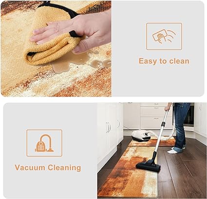 Boho Abstract Anti Fatigue Kitchen Rugs Sets of 2