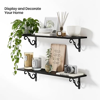 1.5 Inch Large Floating Shelves for Home Decor Set of 2