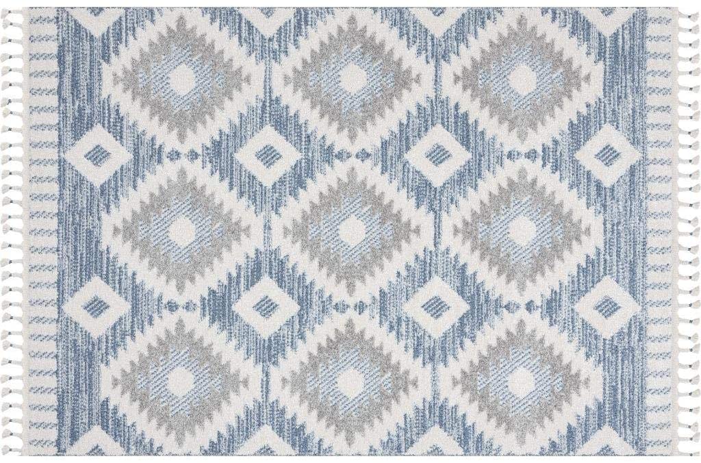 Ibiza Collection Blue Moroccan Soft Area Rug