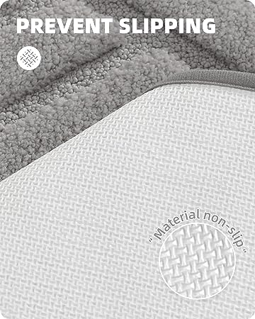 Upgraded White Bathroom Rugs - Refresh Your Bathroom with Color G Absorbent Microfiber Bath Mat - Non Slip, Soft, Washable, Quick Dry, 16βx24β Small Bath Rug Bathroom Carpet for Shower