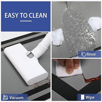 【2 PCS】 Non Skid Kitchen Runner Rug Absorbent Resist Dirt, Kitchen Floor Mat Waterproof Comfort Standing Mat for Kitchen,Home Office,Sink,Laundry(Dark Gray)