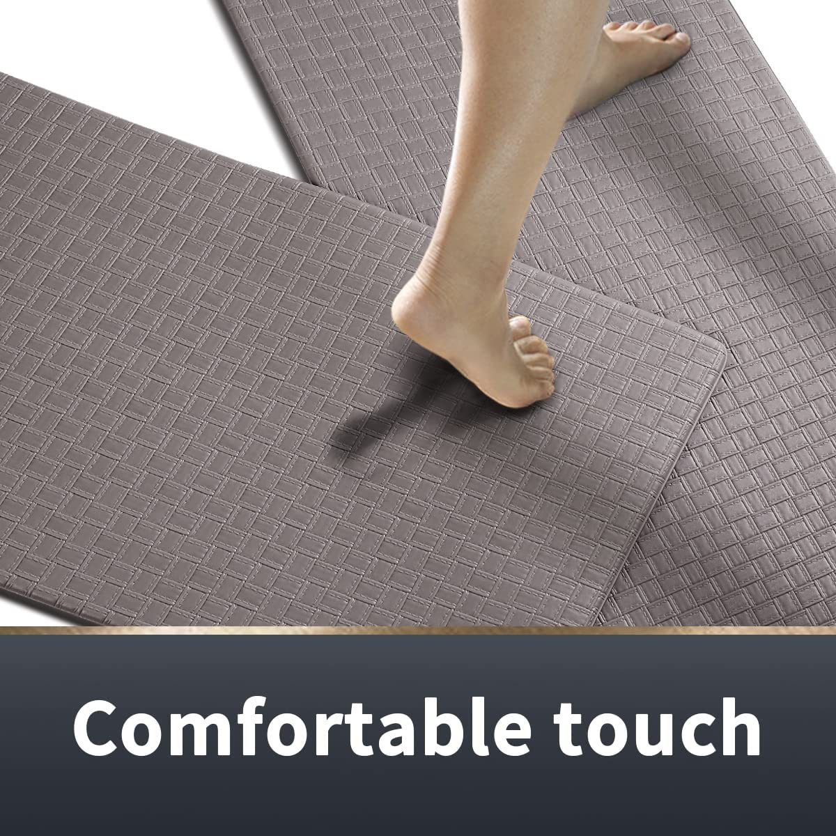 Anti Fatigue PVC Kitchen Floor Mat and Rug, 17"x30"+17"x47",