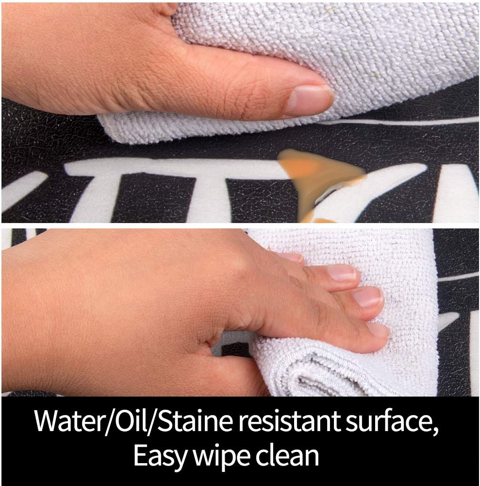 Anti Fatigue Kitchen Rug Sets 2 Piece Waterproof Non Slip Kitchen Floor Mats-17"x48"+17"x28"