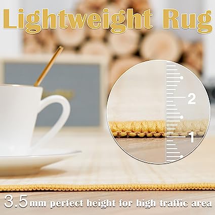 Moroccan Indoor Non Slip Grey Foldable Thin, Geometric Accent Rug