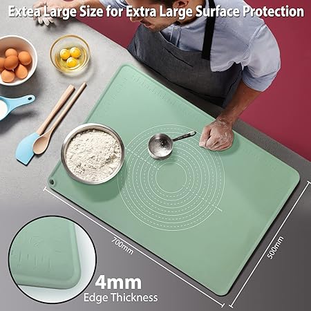Silicone Extra Large Non-stick Baking Mat With High Edge, (20"X28")