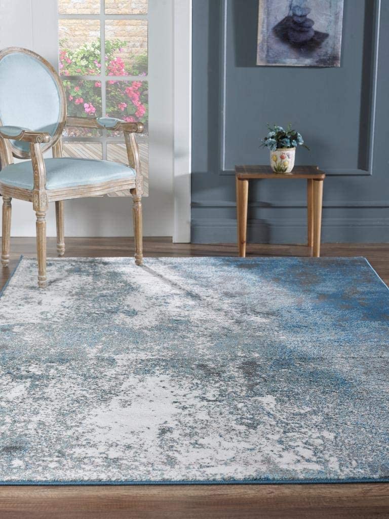 Howell Collection Abstract Blue 5x7 Soft Area Rug