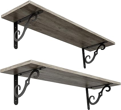 1.5 Inch Large Floating Shelves for Home Decor Set of 2