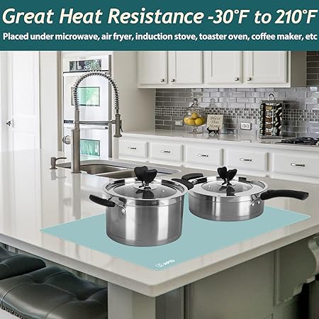 Thick Washable Heat Resistant Extra Large Silicone Mat 36" x 24" Black, Sapid
