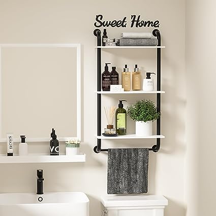 17.3 inch Rustic Farmhouse Pipe Shelves,