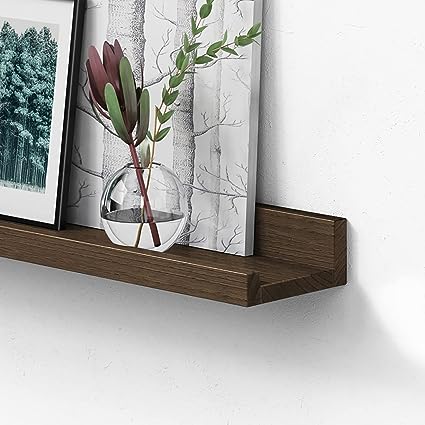 Black Floating Shelves 36 Inches Long, Picture Ledge Shelf Set of 4, Connect 2 Shelves as 72 Inch Wide