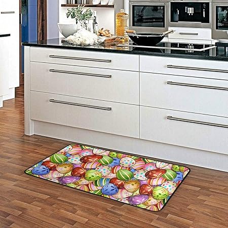 4th of July Anti Fatigue American Flag Non Slip Absorbent Floor Carpet Yoga Mat (3' in Diameter)