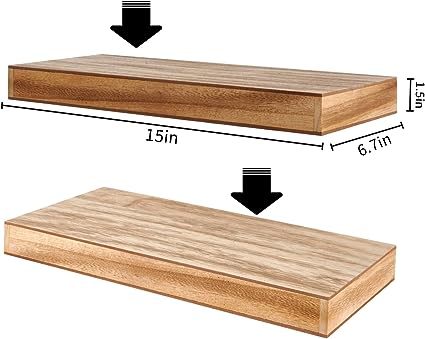 Floating Shelves for Wall 2PCS- (Black)