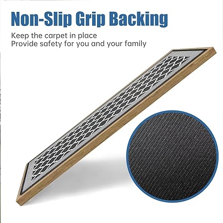 Absorbent Non Skid Washable Set of 3 PCS, Farmhouse Weave Floor Mats in Front of Sink, 17.3"x 59"+17.3"x 47"+17.3"x 29" (Black)