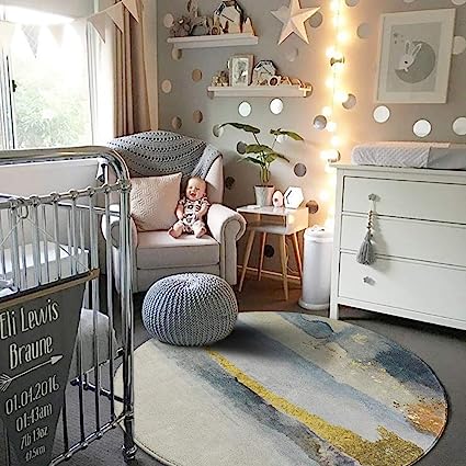 Faux Wool Non-Slip Accent Distressed Throw Rugs