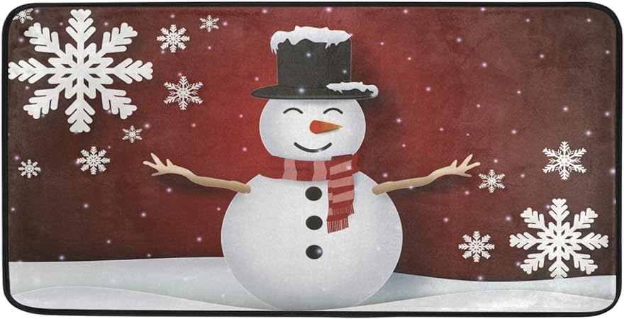Christmas Gnome Non-Slip Bath Rug Runner Doormats, 39x20 Inches