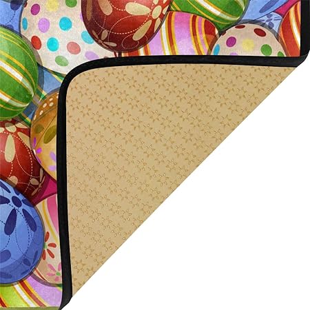 4th of July Anti Fatigue American Flag Non Slip Absorbent Floor Carpet Yoga Mat (3' in Diameter)
