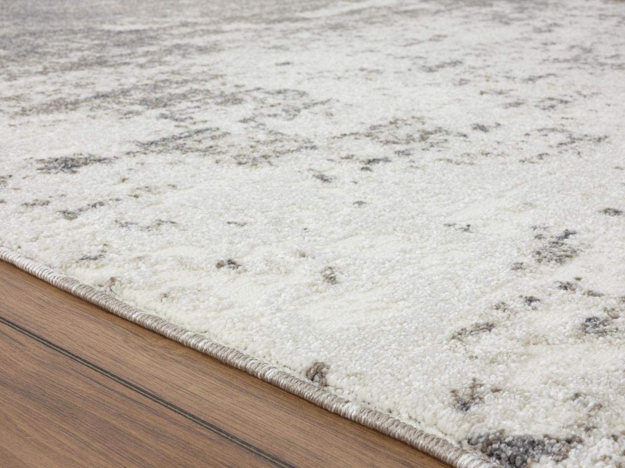 Euston Grey 8 x 10 Abstract Modern Soft Area Rug