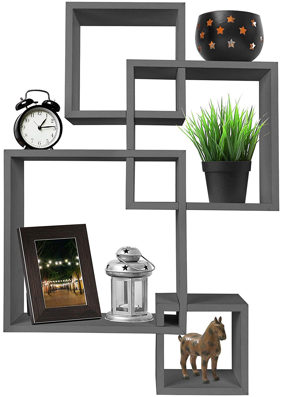4 Cube Intersecting Wall Mounted Floating Shelves