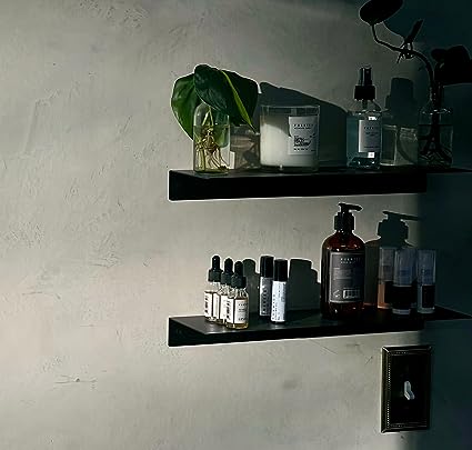 12 Inch Linear Floating Shelf - USA Manufactured Steel - Industrial Heavy Duty Metal Wall Mounted Modern Farmhouse Designed Shelf Ledge (12-in X 8-in Powder Coated Gold)