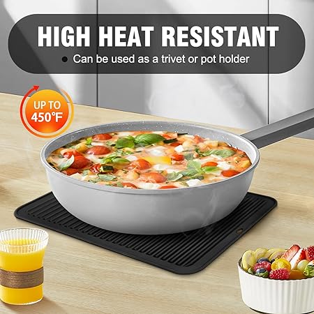 Multi-Purpose, Heat Resistant Silicone Dish Mats, 16x12 Inch, 2 Pack