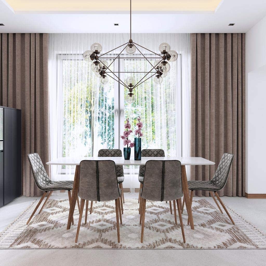 Ibiza Collection Brown Moroccan Soft Area Rug