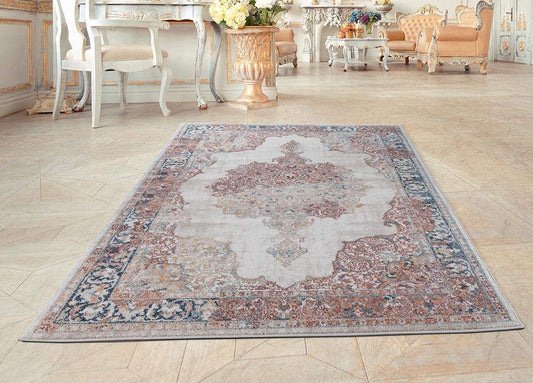 Ivory Oriental Soft Area Rug