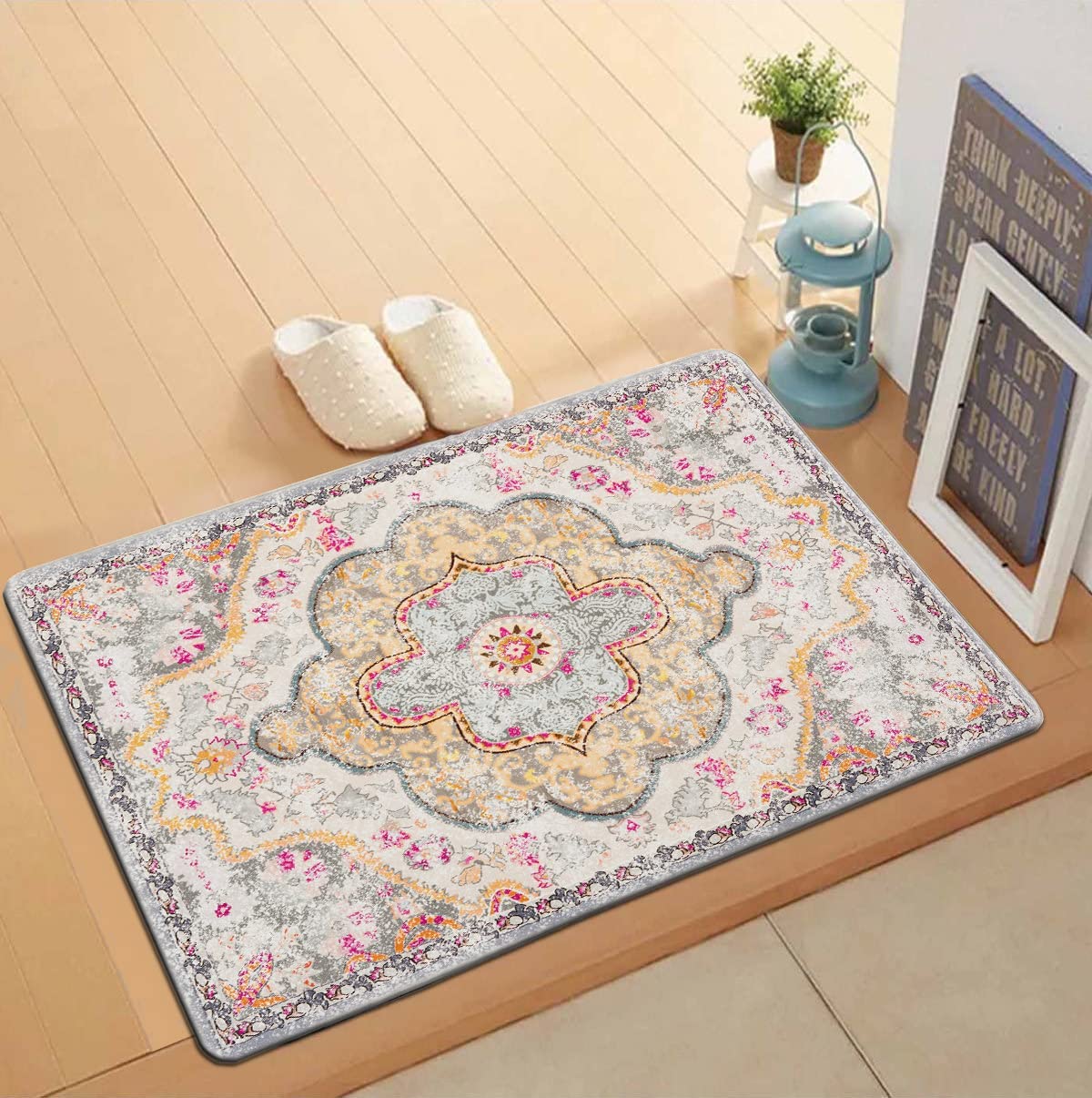 Distressed Bohemian Vintage Anti Fatigue Standing Mat 18" x 30" Multi
