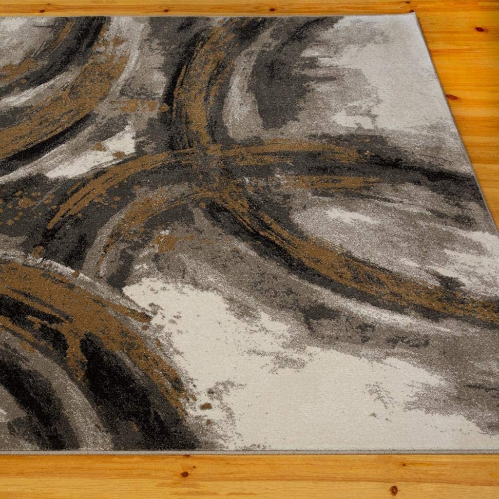 Lagos Collection Beige Geometric Soft Area Rug