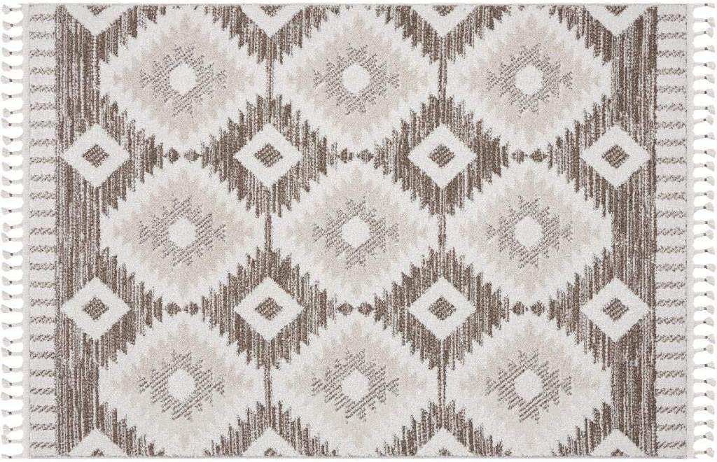 Ibiza Collection Brown Moroccan Soft Area Rug