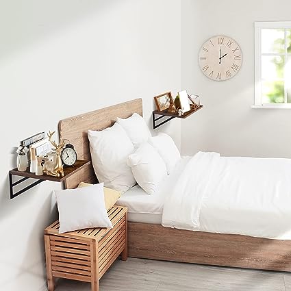 2 Pc Deep Floating Shelves ; 15.7” Long x 11.8” Deep Wall Mounted Hanging Shelves