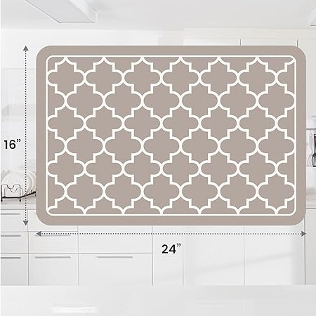 Dish Drying Mat Super Absorbent Drying Mat Large Dish Drying Mats for Kitchen Counter Easy clean Dish Mat Kitchen Drying Mat 15"x 18" Black