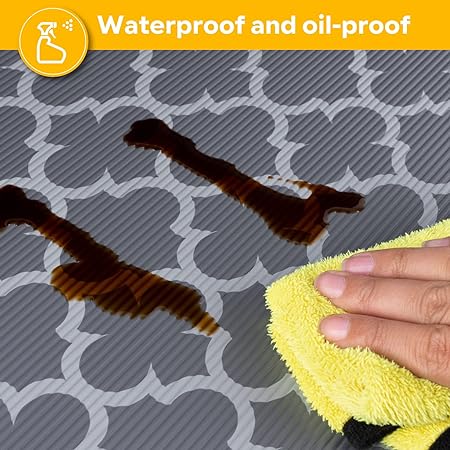 Clear Shelf Liners for Kitchen Cabinets 11.8 Inches x 10 Feet Waterproof Drawer Liners Kitchen Shelf Liner Non-Adhesive EVA Refrigerator Liners Oil-Proof Fridge Mat for Cabinet, Drawer, Cupboard