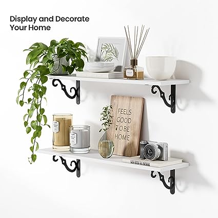1.5 Inch Large Floating Shelves for Home Decor Set of 2