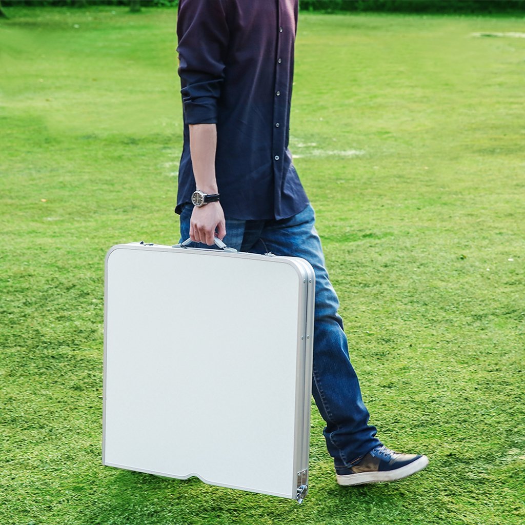 Steel Portable Folding Table with 4 Folding Chairs