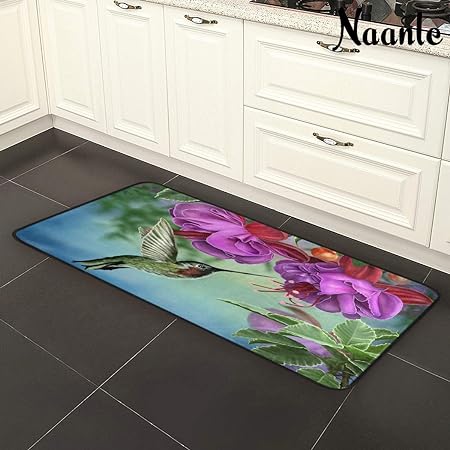 4th of July Anti Fatigue American Flag Non Slip Absorbent Floor Carpet Yoga Mat (3' in Diameter)