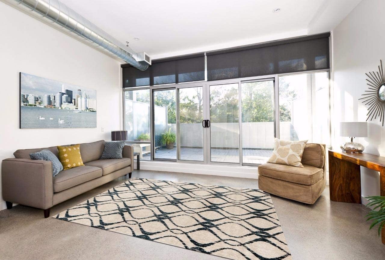 Diana Collection Geometric Soft Area Rug